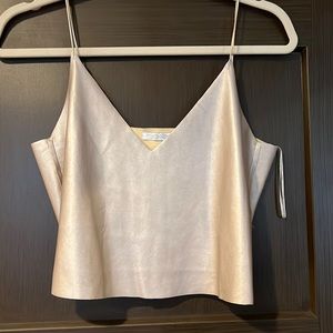 Zara cropped metallic Cami